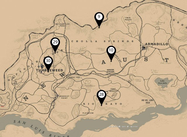 all dinosaur bone locations in red dead redemption 2