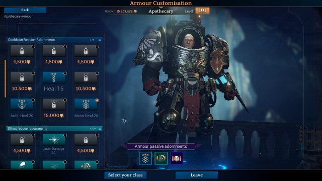 Space Hulk: Deathwing - Master Apothecary / Front Line Healer Tank