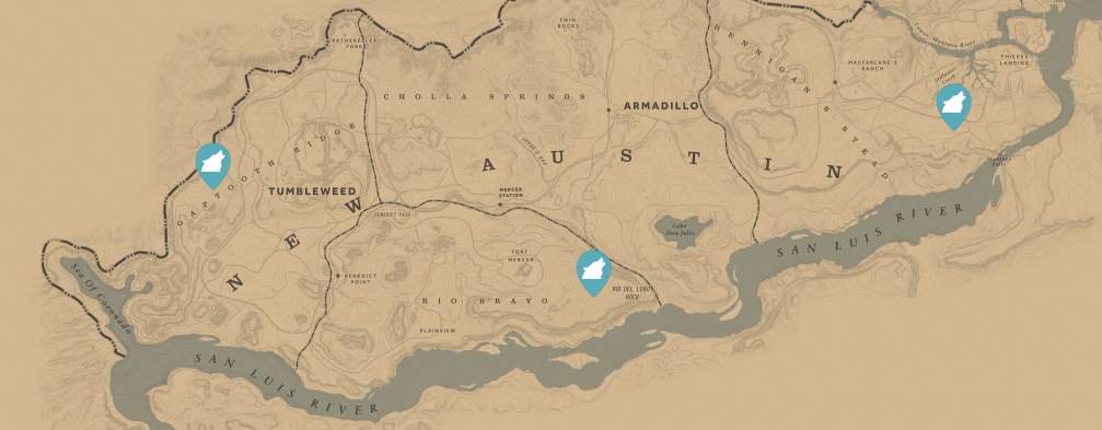 Red Dead Redemption 2 - Map Finder Secret Locations