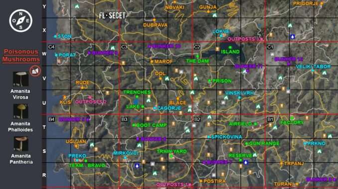 SCUM - Detailed Map (Points of Interest)