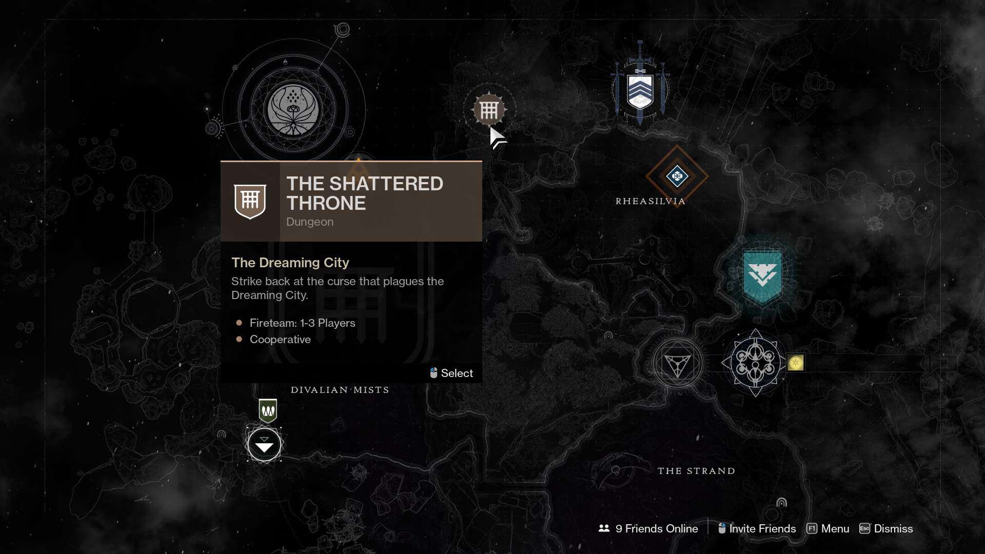 Shattered Throne is the Dungeon on The Dreaming City. 